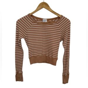 Offline by Aerie Striped Long Sleeve Knit Top, size Small